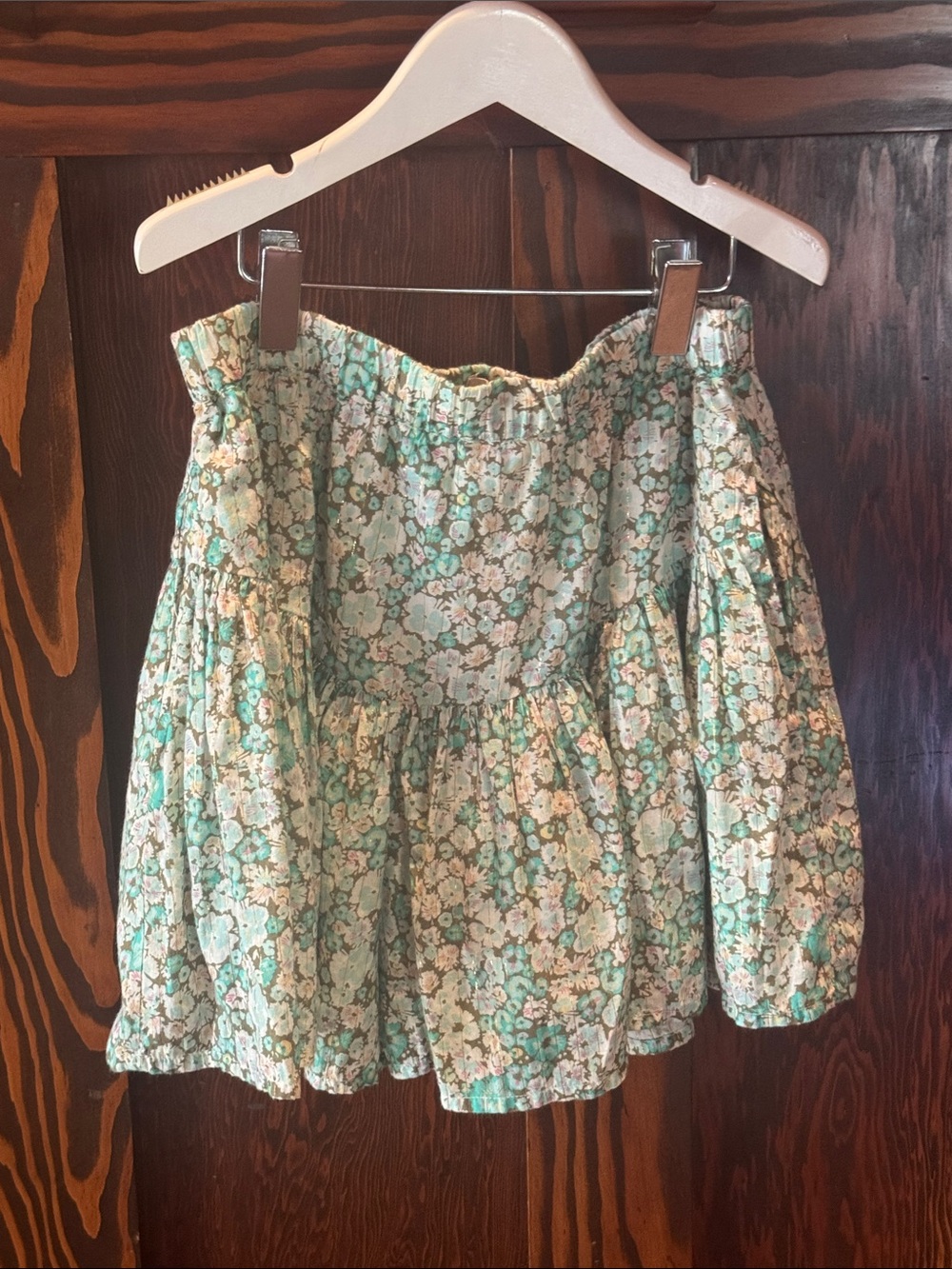 Peek Mint Floral Tiered Skirt